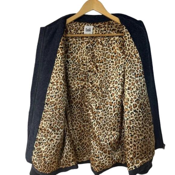 Anthropologie Luii Wool Zip Front Jacket in Dark Gray New Size Small - Picture 3 of 8